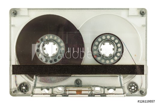 Bild på Transparent audio compact cassette isolated on white